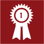 symbol-kundenzufriedenheitsstudien-heute-und-morgen Symbol eines Siegels, auf dem "1" steht - HEUTE UND MORGEN